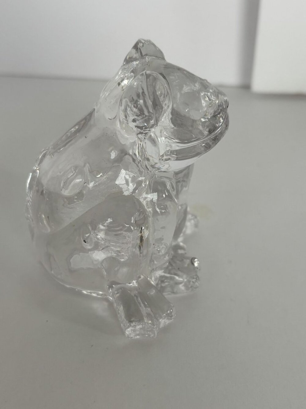 Clear Glass Frog Figurine Paperweight Desk Home Decor Animal Statue Art 3 Inch - Picture 4 of 7